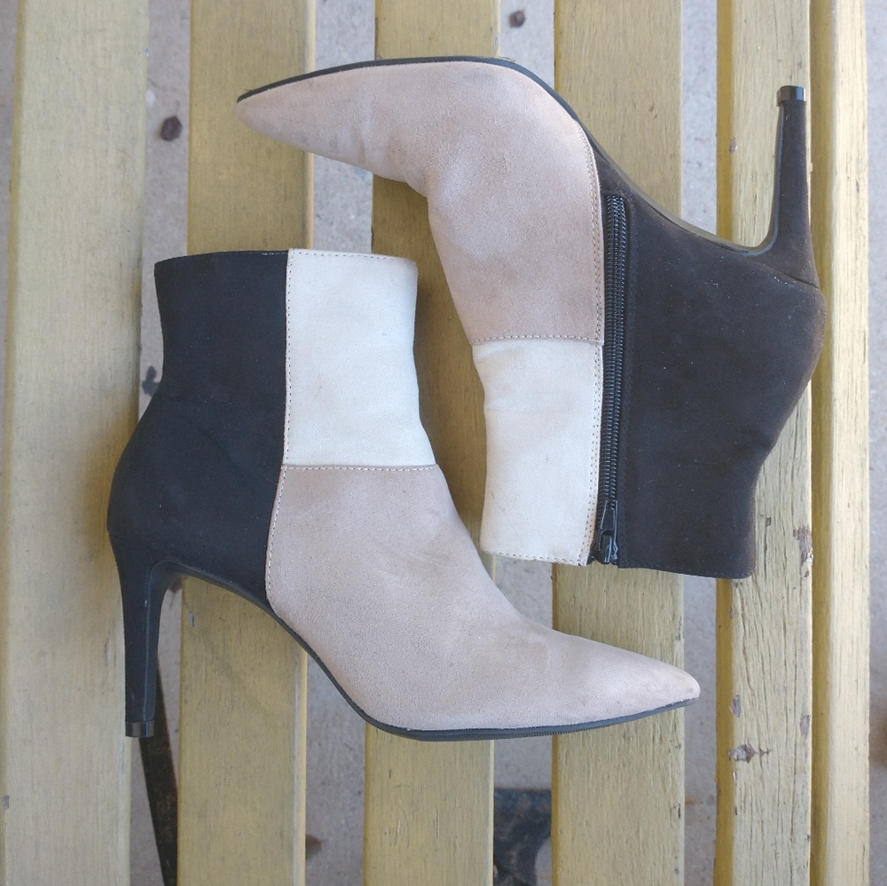 Worthington Color Block Stiletto Booties Size 6M